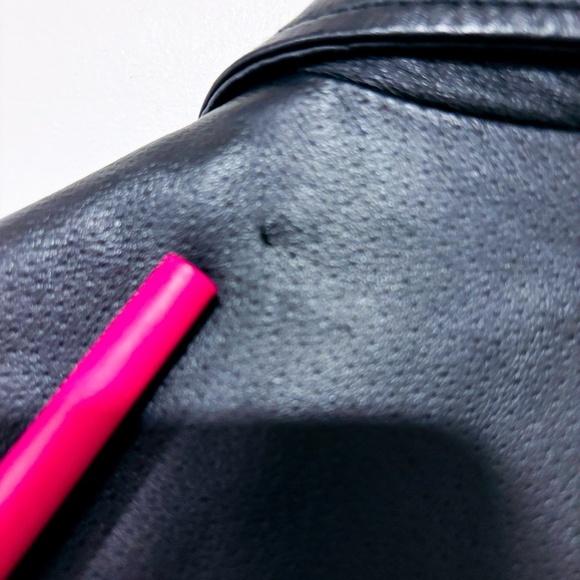 ATMOSPHÈRE – Black genuine leather jacket | Classic zip-up moto style | Medium * - Picture 2 of 10